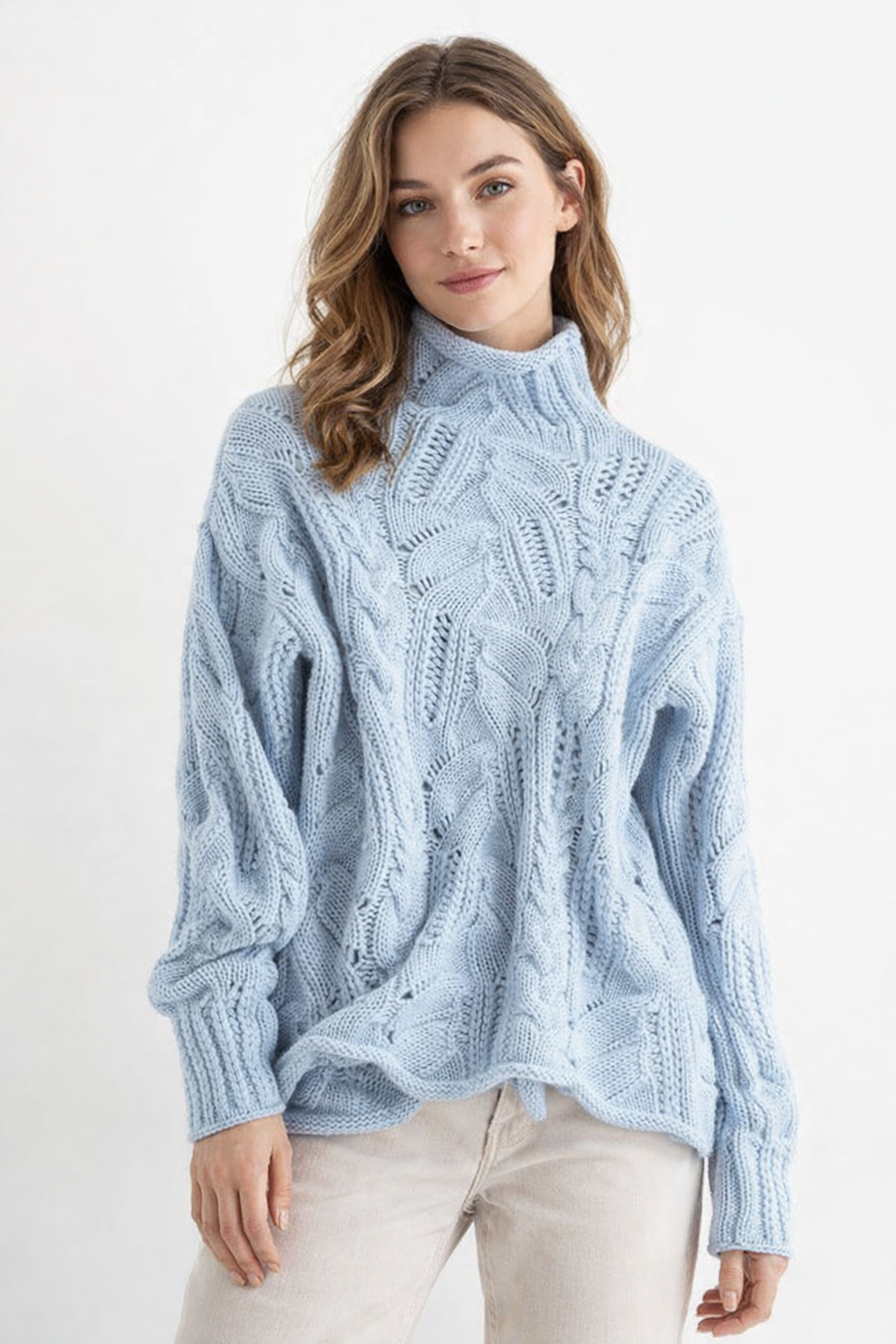 High-Neck Cashmere Sweater