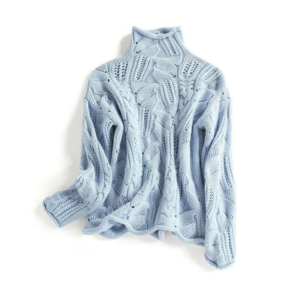 High-Neck Cashmere Sweater