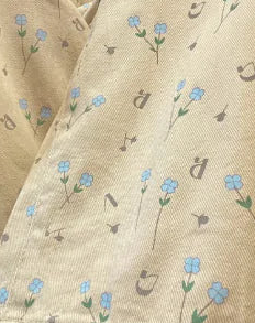 Blugi cu model floral și litere