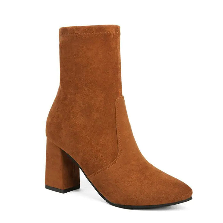 Cizme din piele întoarsă